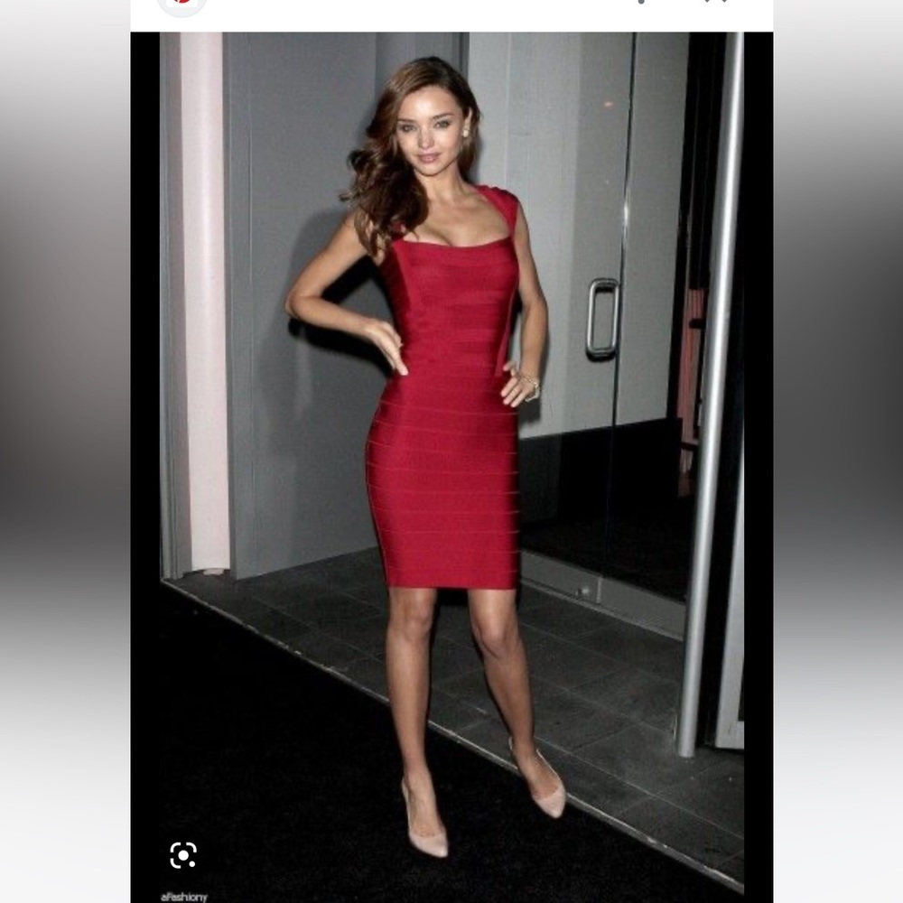 HERVE LEGER Strapless Bandage Dress